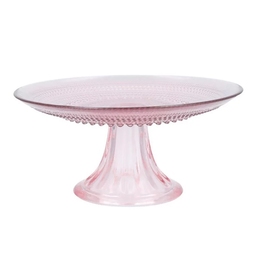 Fortessa Jupiter Pink Glass Round Cake Stand 21.5cm
