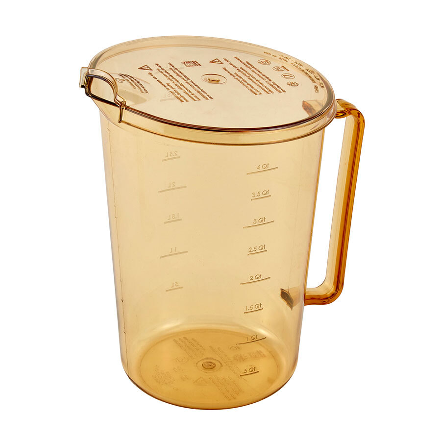 Cambro High Heat Measuring Cup 3.8Ltr Amber Plastic