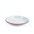 GenWare White Enamel Round Rice/Pasta Plate With Red Rim 24cm