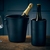 GenWare Metallic Black Round Wine Bucket 21.5x20.5cm