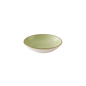 Churchill Stonecast Raw Vitrified Porcelain Green Round Coupe Bowl 18.2cm