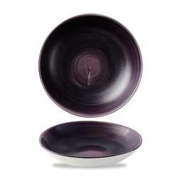 Churchill Stonecast Vitrified Porcelain Patina Deep Purple Round Coupe Bowl 18.2cm 15oz