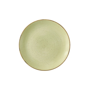 Churchill Stonecast Raw Vitrified Porcelain Green Round Coupe Plate 16.5cm