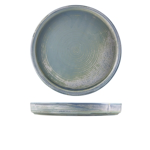 Genware Terra Vitrified Porcelain Seafoam Round Presentation Plate 26x3.3cm