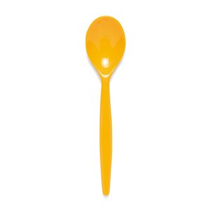 Harfield Polycarbonate Dessert Spoon Yellow Standard 20cm