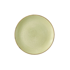 Churchill Stonecast Raw Vitrified Porcelain Green Round Coupe Plate 21.7cm