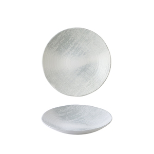 Dudson Jute Vitrified Porcelain Grey Organic Round Coupe Bowl 25cm