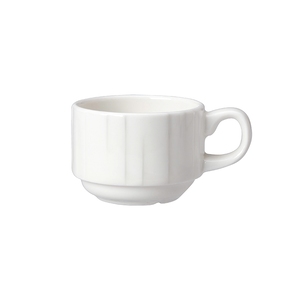 Steelite Alina Vitrified Porcelain White Stacking Cup 8.5cl 3oz