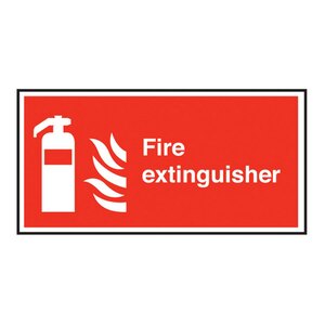 Mileta Safety Sign Fire Extinguisher Text & Symbol Sign