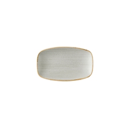 Churchill Stonecast Raw Vitrified Porcelain Grey Oblong Plate 20x12.1cm