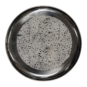 Midas Black PVD Acid Etched Round Coupe Plate 24cm