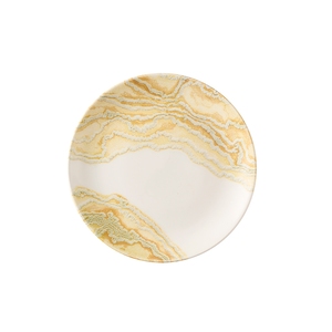 Churchill Tide Vitrified Porcelain Tide Gold Round Coupe Plate 26cm