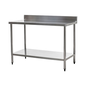Connecta Wall Table with Undershelf - 1500 x 600 with 900mm high worktop and 100mm upstand