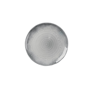 Dudson Harvest Flux Vitrified Porcelain Grey Organic Round Coupe Plate 27.5cm