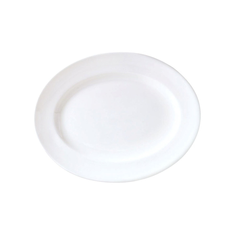 Steelite Monaco Vitrified Porcelain White Oval Vogue Plate 20.25cm
