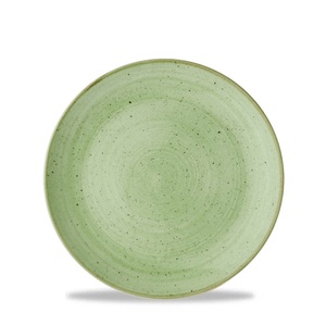 Churchill Stonecast Vitrified Porcelain Sage Green Round Coupe Plate 21.7cm