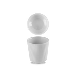 Churchill Nourish Vitrified Porcelain White White Round Unhandled Cup 10oz