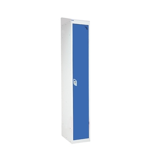 Tall Locker 450mm Deep - Camlock - Slope Top - 1 x Light Grey Door
