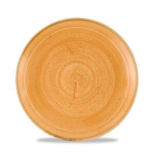 Churchill Stonecast Vitrified Porcelain Tangerine Round Coupe Plate 21.7cm