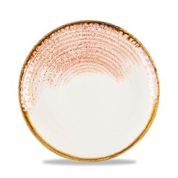 Churchill Homespun Accents Vitrified Porcelain Coral Round Coupe Plate 21.7cm