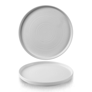Churchill Isla Vitrified Porcelain White Round Walled Plate 26cm