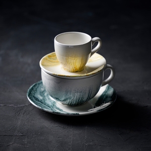 Churchill Tide Black Vitrified Porcelain Espresso Saucer 4.5in