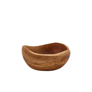 Genware Olive Wood Round Rustic Bowl 15cm