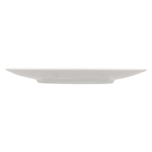 Astera Circuit Vitrified Porcelain White Oval Coupe Plate 23 cm