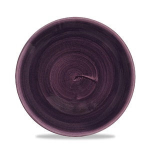 Churchill Stonecast Vitrified Porcelain Patina Deep Purple Round Coupe Plate 21.7cm