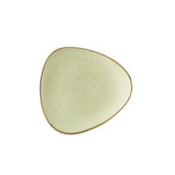 Churchill Stonecast Raw Vitrified Porcelain Green Triangle Lotus Plate 22.9cm