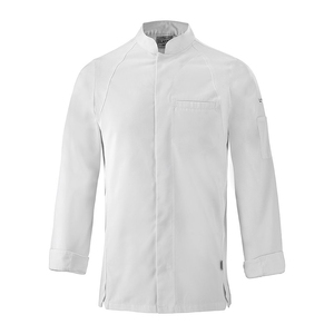 Lafont Men's Basil Lightweight Chef Jacket Mesh Panels Long Sleeved White
