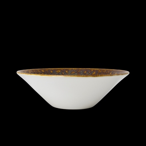 Steelite Vesuvius Vitrified Porcelain Amber Round Essence Bowl 20.25cm