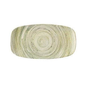 Churchill Elements Vitrified Porcelain Fern Green Oblong Plate 35.5x18.9cm