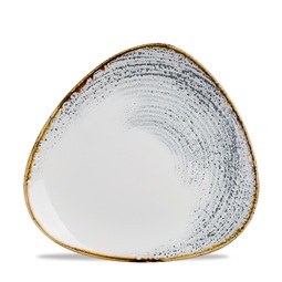 Churchill Homespun Vitrified Porcelain Accents Grey Triangle Plate 22.9cm