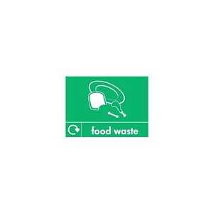 Ecosort Green 'Food Waste' Clip on Bin Sign