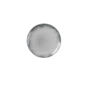 Dudson Harvest Flux Vitrified Porcelain Grey Organic Round Coupe Plate 23cm
