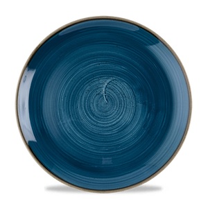 Churchill Stonecast Vitrified Porcelain Java Blue Round Coupe Plate 28.8cm