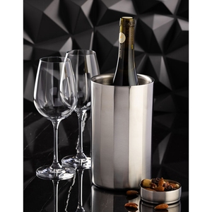 Utopia Satin Double Wall Wine Bucket Stainless Steel Wine Holder 20x12cm